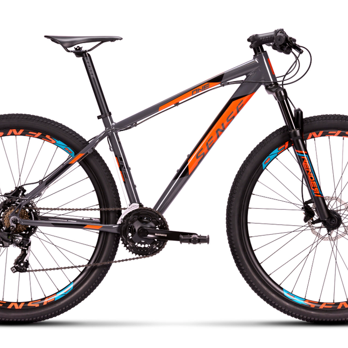 Bicicleta Sense One Aro 29 Cinza/Grafite/Laranja Bicicleta Sense One Aro 29 Cinza/Grafite/Laranja