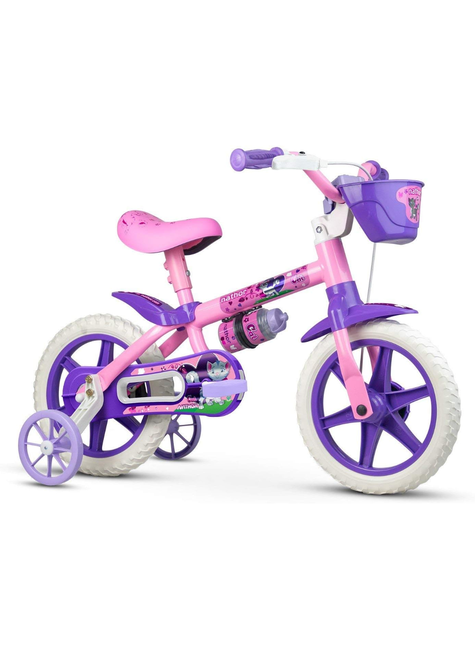 bicicleta infantil aro 12 com rodinhas cat nathor
