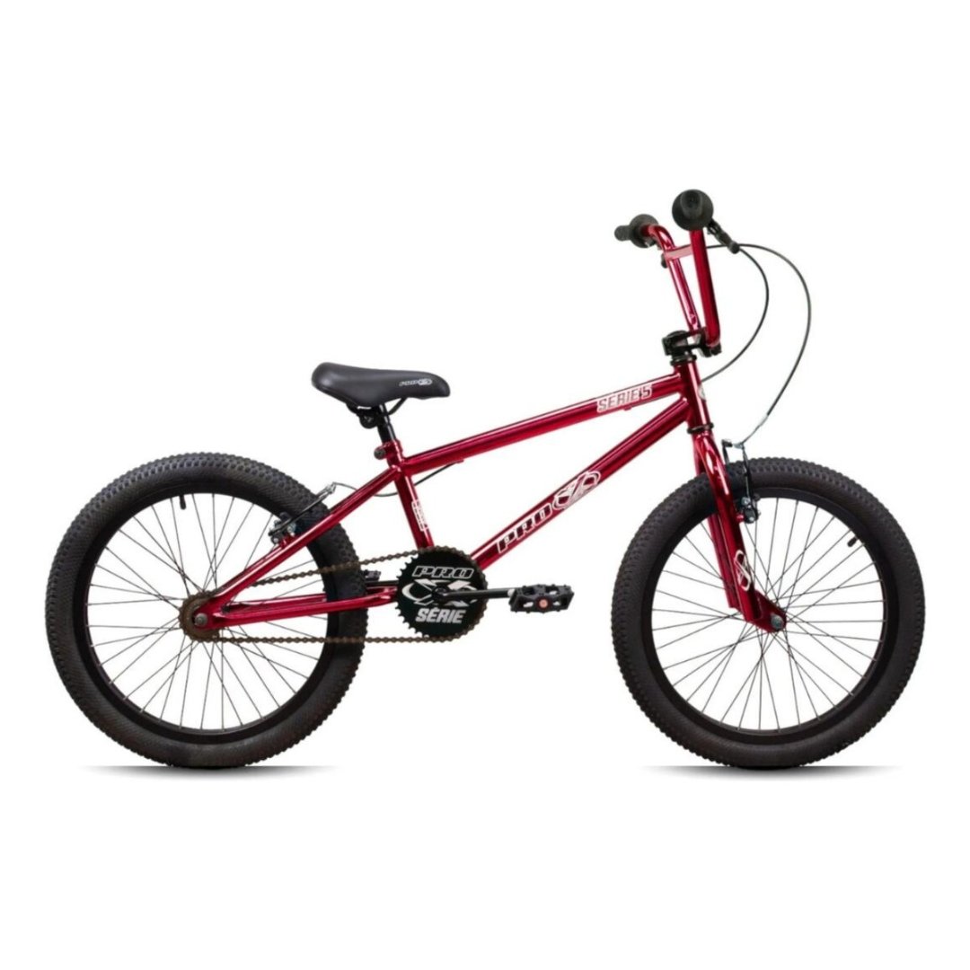 Bicicleta BMX Pro-X Serie 5 Cromo Vermelha Aro 20