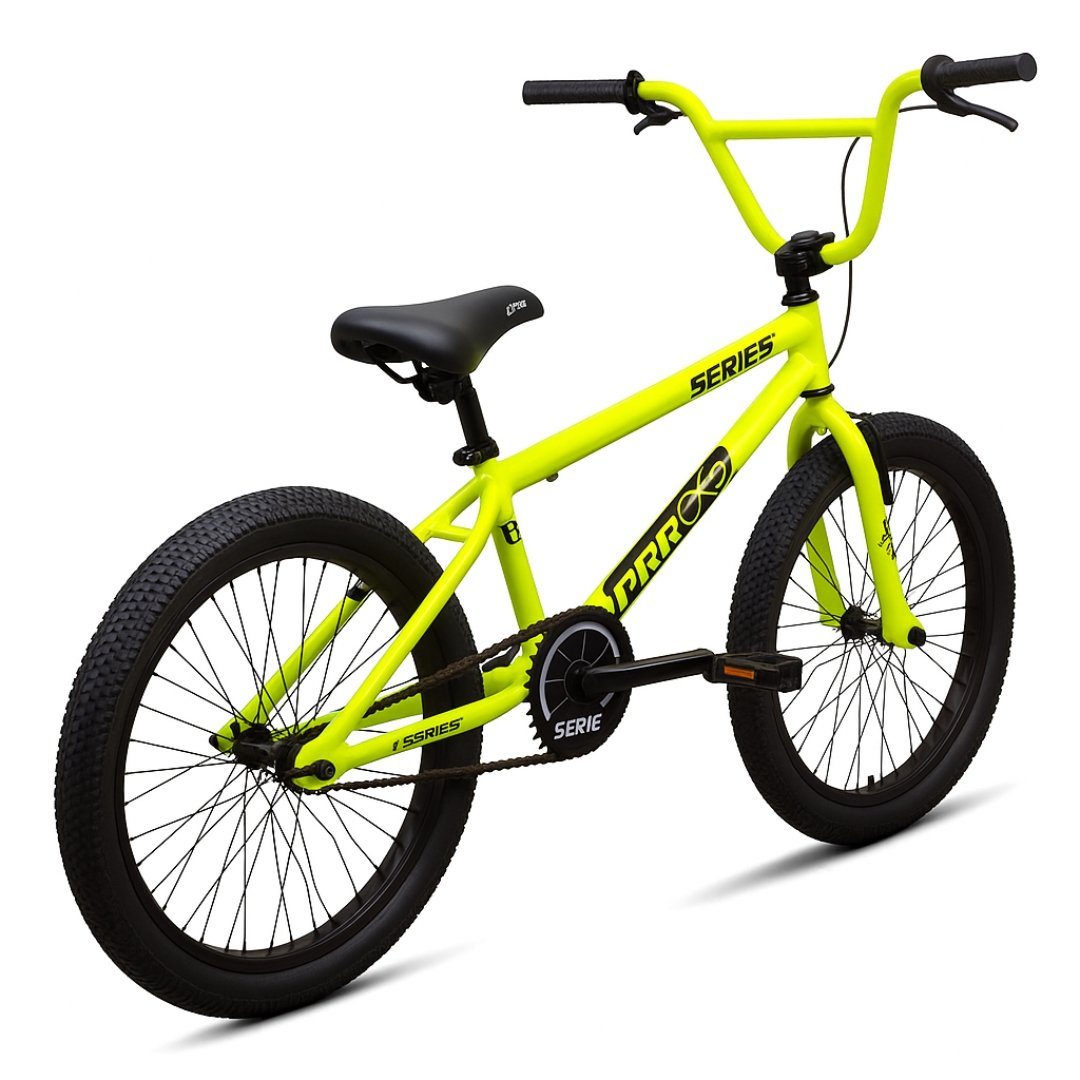 BMX LIKE Bicicleta BMX Aro 20 Serie 5 Limited Edition - Pro-X Amarelo Neon