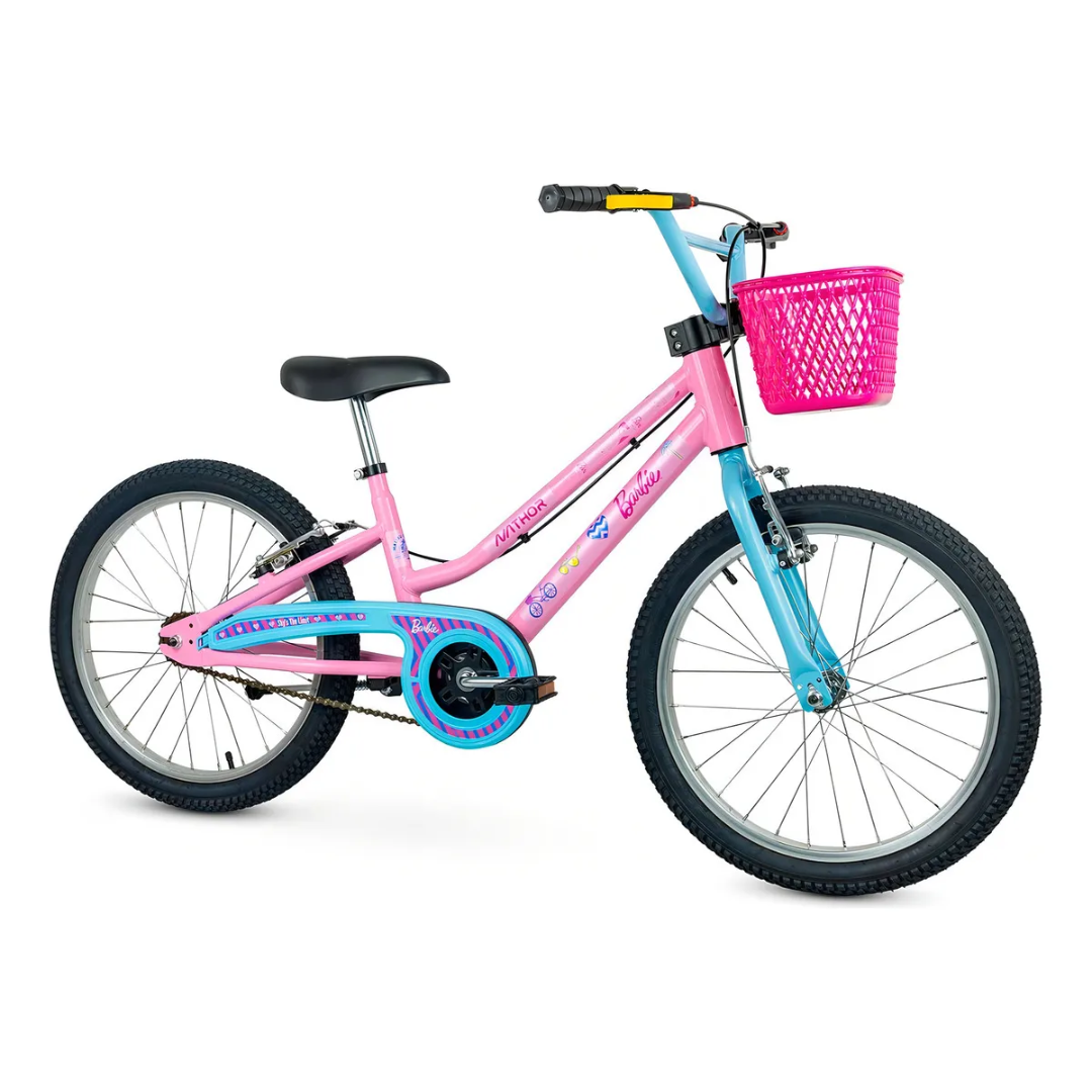 Bicicleta Nathor Aro 20 Barbie Rosa/Azul