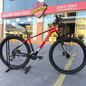 Bicicleta Colli Hills V2 Aro 29 16 Velocidades Vermelha/Prata/Preto